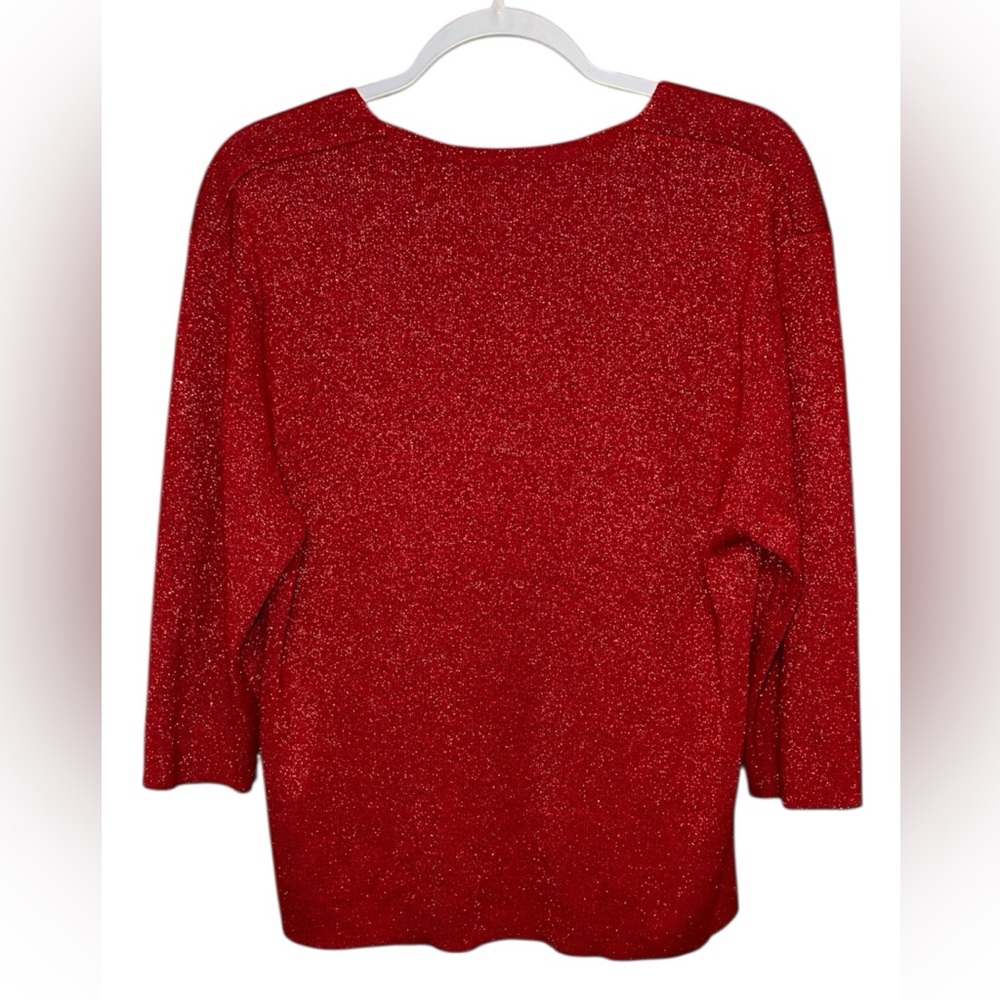 Dressbarn Woman Sparkling Red Sweater size‎ 22/24 EUC - Picture 2 of 3